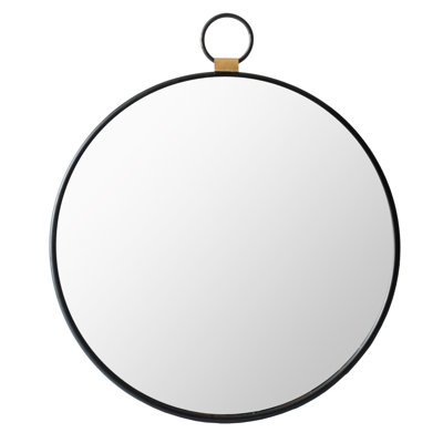 24" X 27" Wall Mirror With Black Frame - Minimalist Design For Living Room, Foyer, Entryway, Bedroom, Brightens Room Reflective Natural Contemporary Reflects To Enlarge
