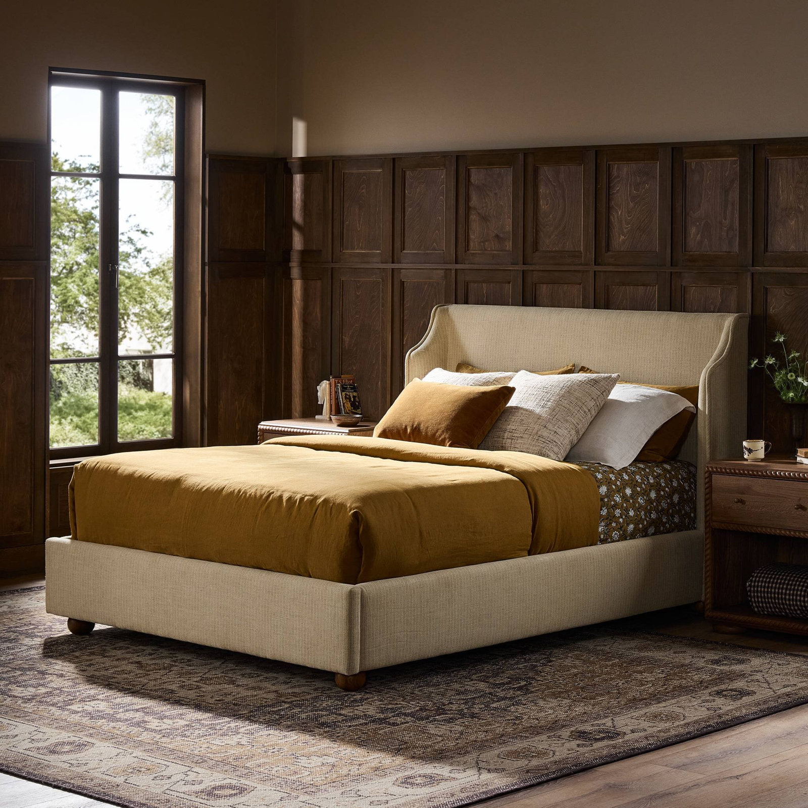 Noelia Bed, Laine Natural, Queen