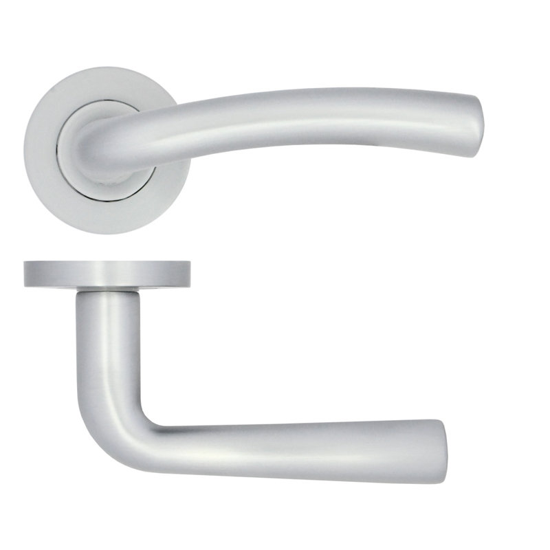 Single Dummy Door Handle, Satin Chrome