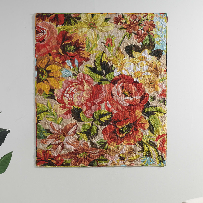 Jeté Greenenna Home Fashions - 50 po x 60 po, réversible, 100% microfibre brossée, rembourrage en polyester, courtepointe confortable pour canapé ou suspension murale