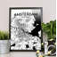 Amsterdam City Map - No Frame Print-731372238