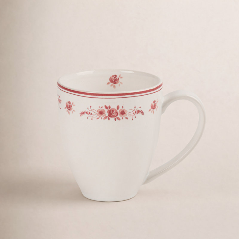 Vila Mugs, White/Red