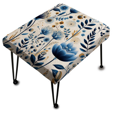 Repose-pieds Nordic Blue Bloom