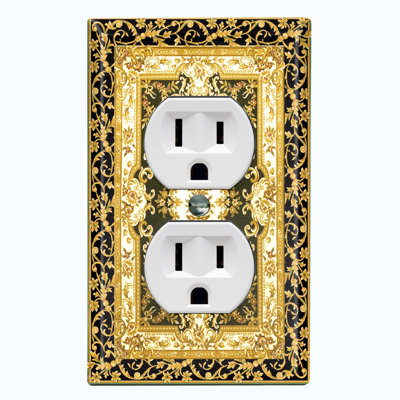 Patterned 1 - Gang Duplex Outlet Standard Wall Plate