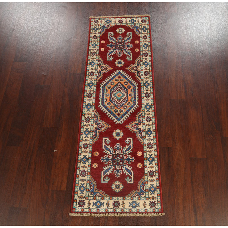 Tapis de couloir unique en laine noué à la main 1 pi 11 po x 5 pi 11 po New Age