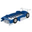 Structure de lit simple de voiture de course pour garçons, lit plateforme en bois avec roulettes-112553669