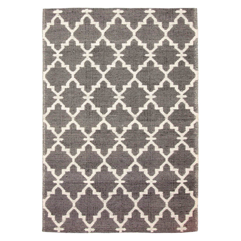 Tapis noir unique 5 pi 1 po x 7 pi 7 po Sienna