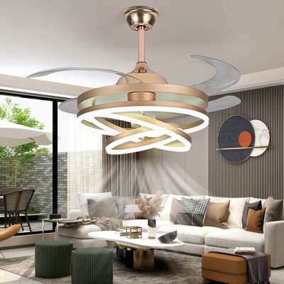 Ventilateur de plafond rétractable 42 po Dontavius