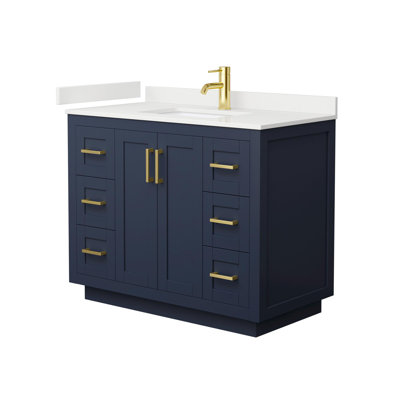 Miranda 42" Freestanding Single Bathroom Vanity with Quartz Top