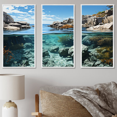 Ensemble de salon d'art mural Wild Coast Beachscape Landscape II