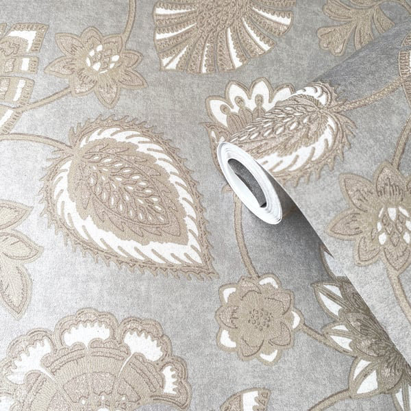 Elegance 10m x 53cm Wallpaper Roll, Grey