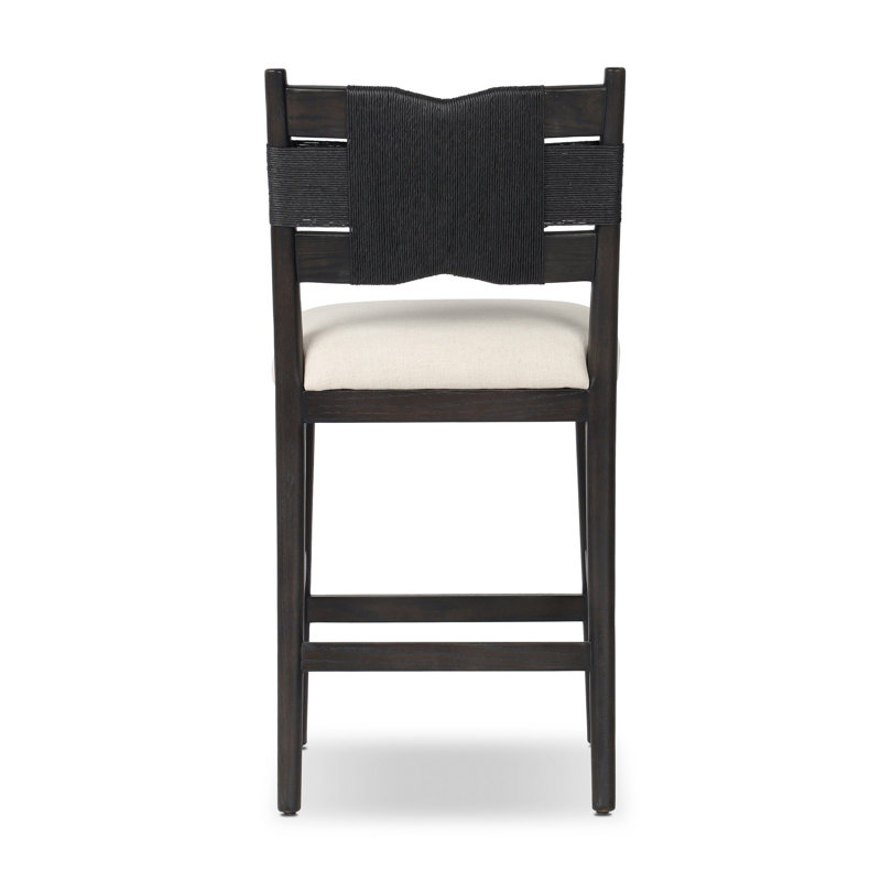Tova Upholstered Stool, Black