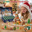 Ensemble de construction 2426 calendrier de l'Avent 2426 - Village de pain d'épice avec lumière, ensemble de compte à rebours des Fêtes de 1955PCS pour les 12 ans et plus