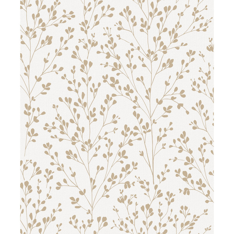Rouleau de papier peint à motif de feuilles tropicales Somaria, Or
