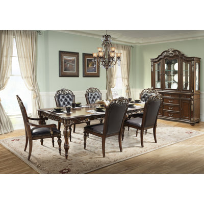 Rosanna Ornate Cherry Extendable  Dining Set