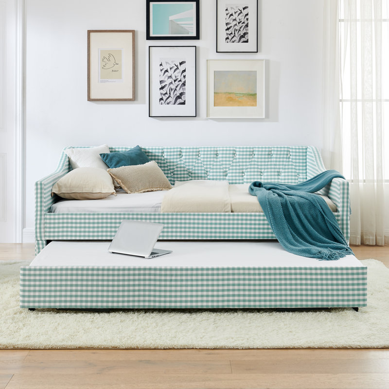 Full Daybed, Versatile 3-in-1 Convertible Couch Bed Transforms Into Twin Beds Or Large Combined Bed, Small Home Guest Bedroom Indoor Use