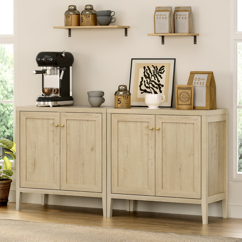 Buffet décoratif Holtman, Chêne blanc, 2