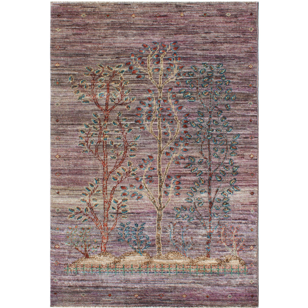 Geometric Hand Knotted 80cm X 123cm Area Rug