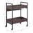 Rectangular Serving Cart With 2 Tier Shelf, Walnut And Black