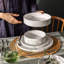 over&back Stackable Semi Hand-Finished Stoneware Dinner Bowls, Set of 4-99279684