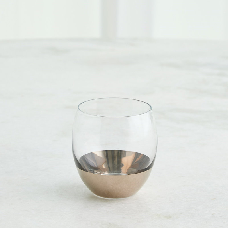 Metallic Orb Drinking Glass