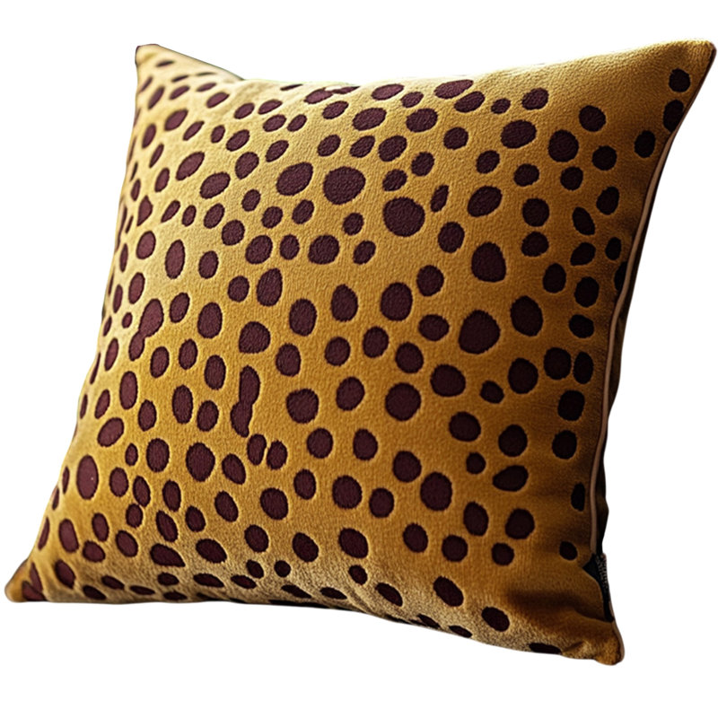 Retro Leopard Accent Pillow