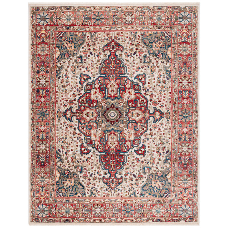 Tapis performance oriental Kurtz, Rectangulaire 8 pi x 10 pi, Ivory/Blue
