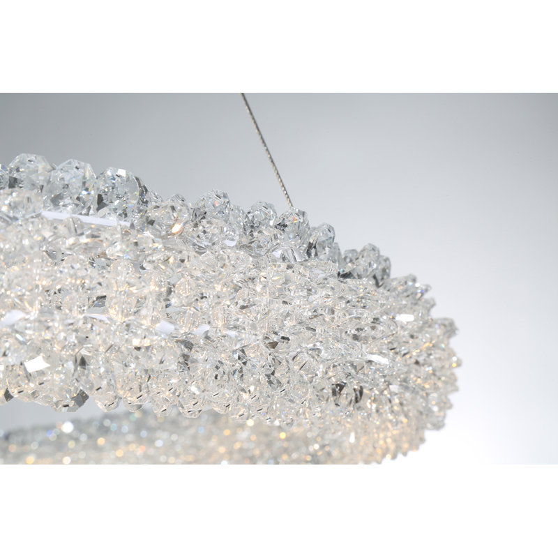 Sassi Dimmable LED Round / Oval Chandelier