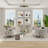 24 Inch Clear Tempered Glass End Table Set Couch Side Table With Mirrored Silver Base Set Of 4