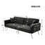 Bosco Sofa Bed Adjustable Backrest Angles With Gold Legs, Cushions And Side Storage Pockets-581021646