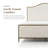 Lalia Modern Upholstered Hammered Metal Camelback Bed-124257343-124653007