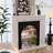 White + Black Manufactured Wood Electric Fireplace