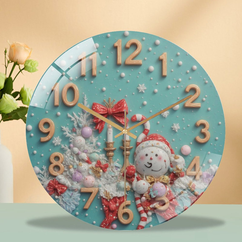 Horloge murale de Noël avec horloge murale 12 po
