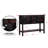 Set Of 1  Brown 48'' Pine Solid Wood Sideboard Console Table - 2 Drawers+2 Cabinets+bottom Shelf (48.03"l×13.87"w×33.07"h) | 220lbs Capacity, Iron Handles For Living Room/kitchen/dining Room Easy Assembly-1310286782