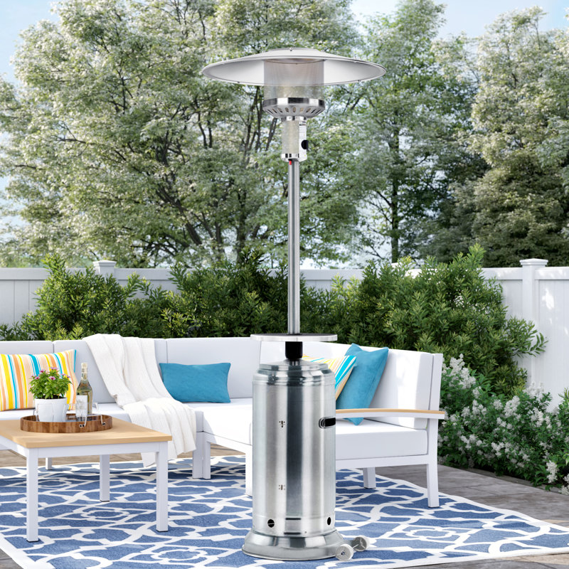Chauffe-terrasse au propane 48000 BTU Kelbi, Acier inoxydable