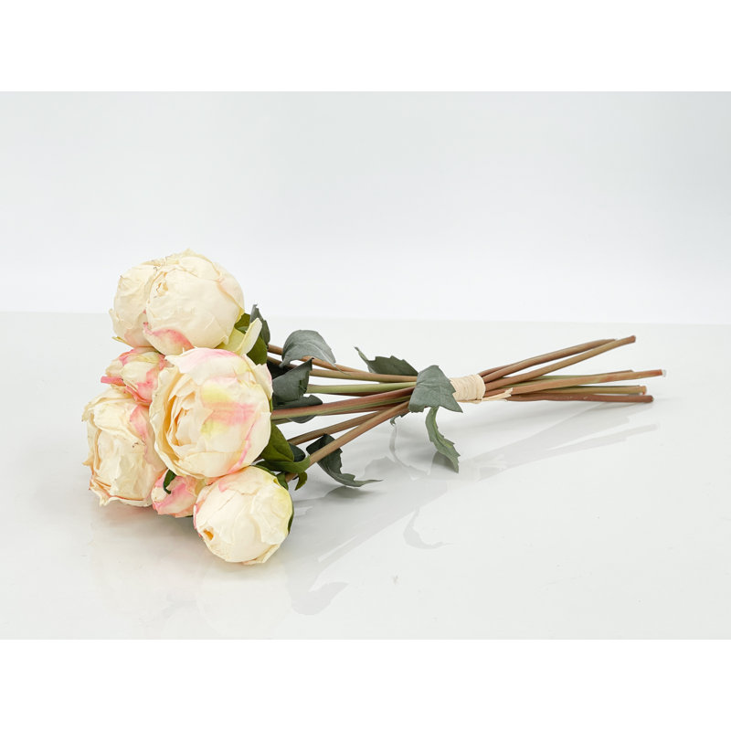 Dried Look Peonies | 9 Stems Artificial Wedding | Home Decoration | Gifts | Decor Floral Flowers, Yellow