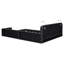 Grand lit plateforme tapissier avec 2 lampes de lecture-1602474675