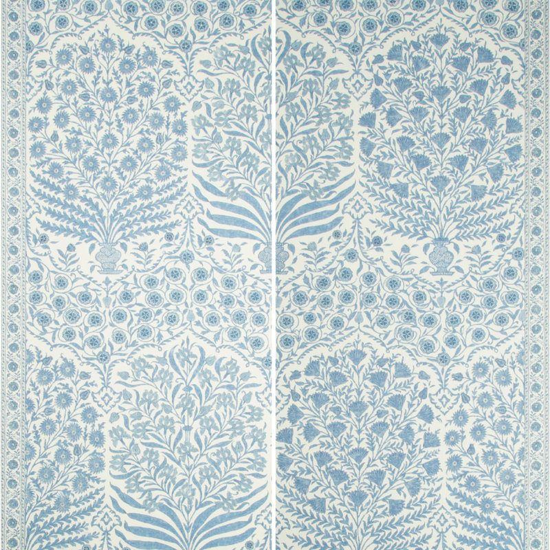 Sameera 30.96' L x 54" W Wallpaper Roll, Blue/Indigo
