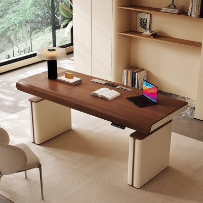 Luxury Light Luxury Electric Height-Adjustable Desk with Leg Protection