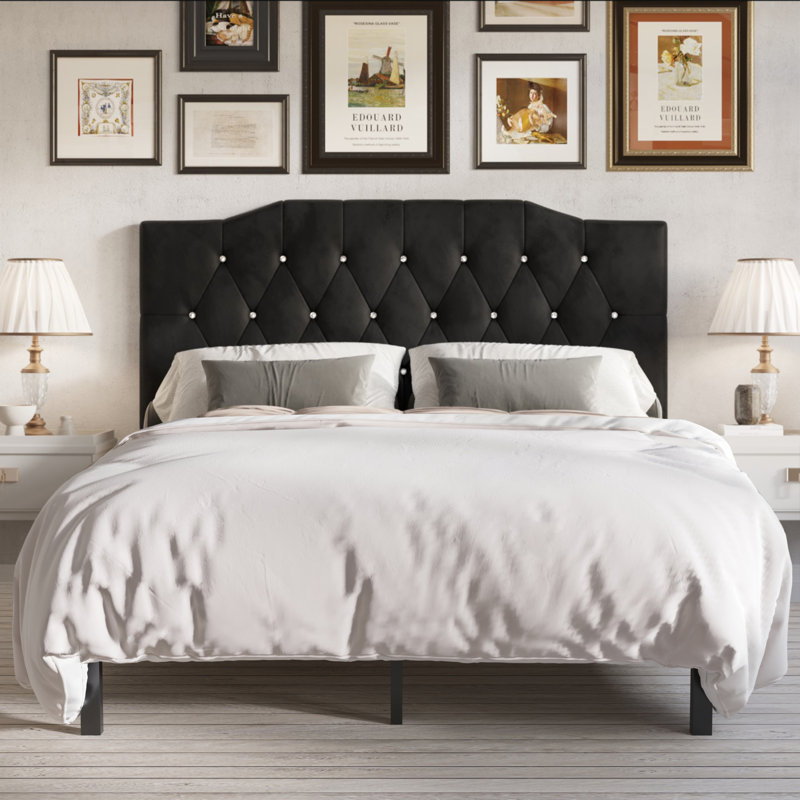 Dshawn Upholstered Bed, Full/Double, Black