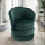 Upholstered Swivel Barrel Chair-1123105292