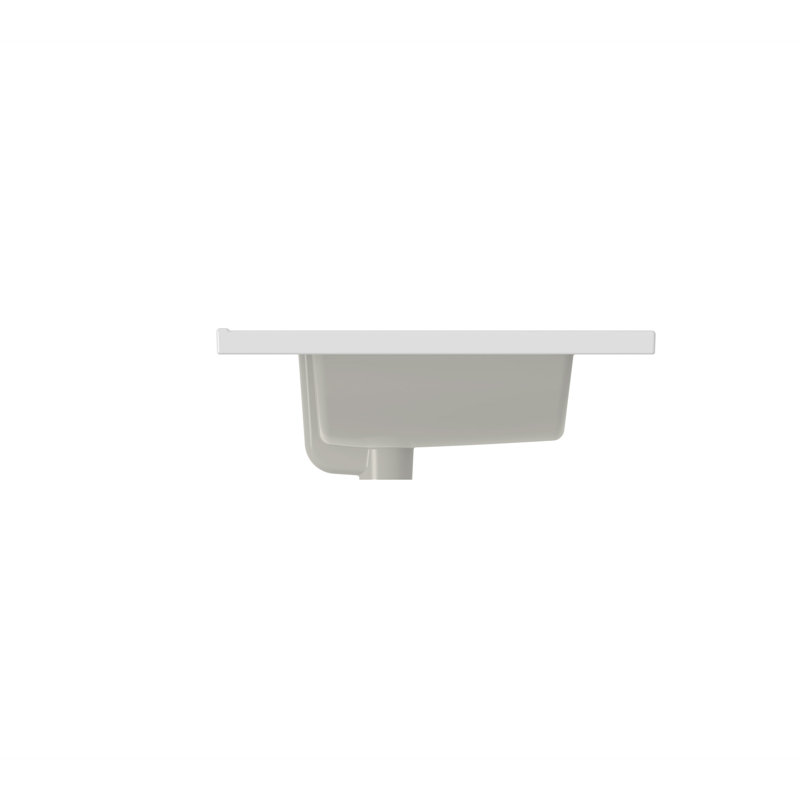 37'' Ceramic Top 1 Faucet Hole 3cm thick  White, 8" Centers