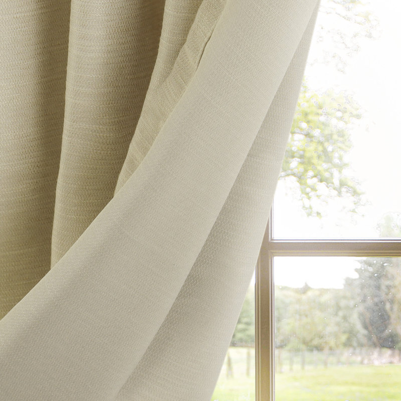Woven Textured Room Darkening Grommet Panel Pair(2 Panels), 52" W x 84" L, Linen
