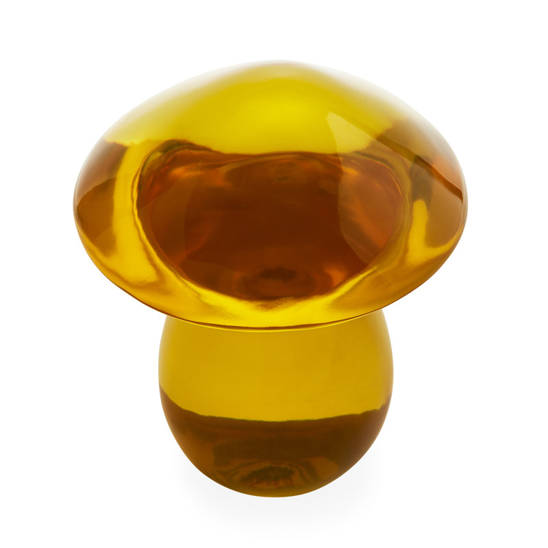 Yellow Acrylic Mushroom Sculpture