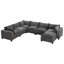 Canapé modulaire en forme de U de 117,5 po avec repose-pieds de rangement mobile et large pour des espaces de vie flexibles-1867335926