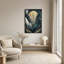 «Teal Canyon Agave Plant Against Golden Moon», art mural sur toile-134030320