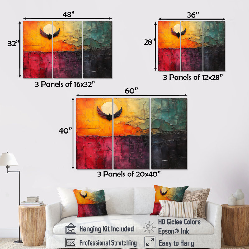 Ensemble de décorations murales «Colorful Native Souls Spiritual Dreams - Dreams Motivation», H 28 po x l 36 po x P 1 po