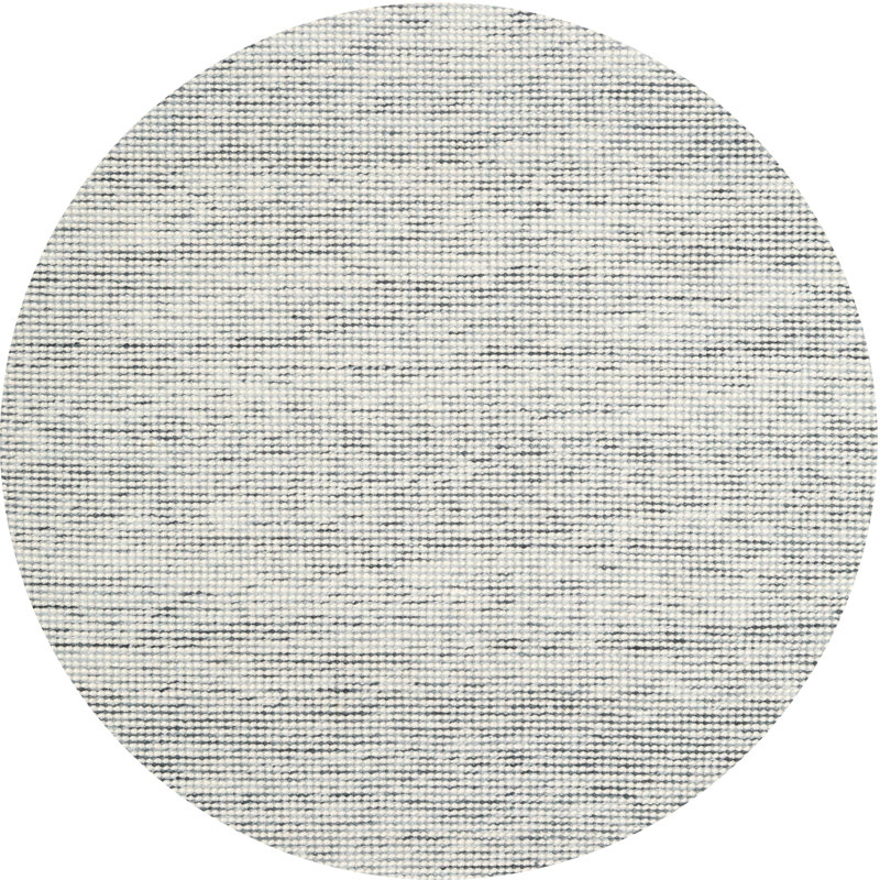 Tapis contemporain gris, Rond 5 pi