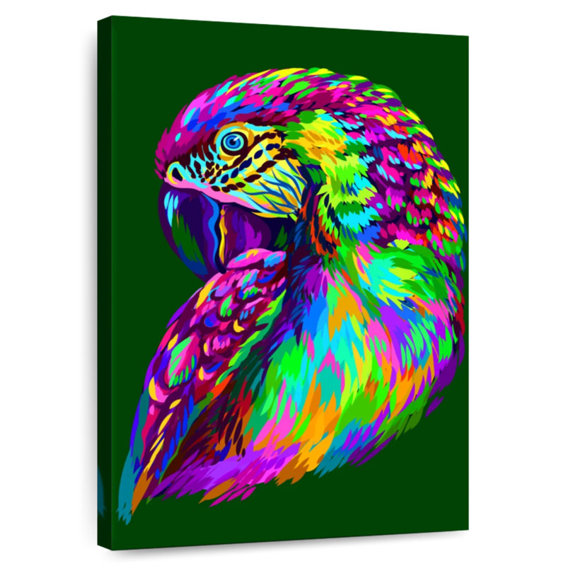 Brampt Macaw Abstract, 51" H x 34" W