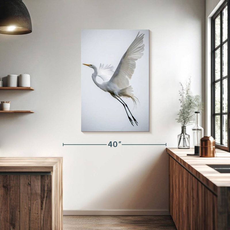 Brampt Angelic Great Egret, 39" H x 26" W